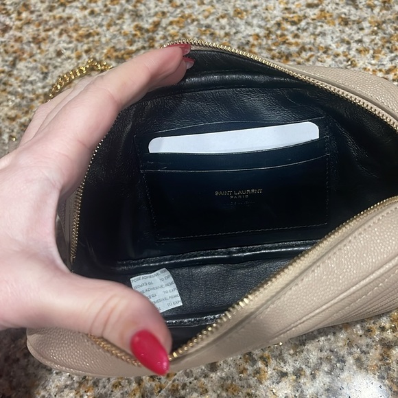 YSL MINI LOU IN QUILTED LEATHER IN DARK BEIGE - Picture 7 of 8